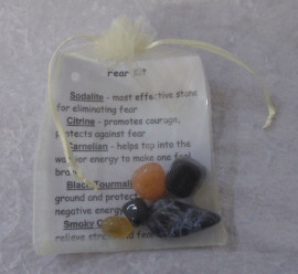 Crystal Healing Tumble Stone Kit - Fear