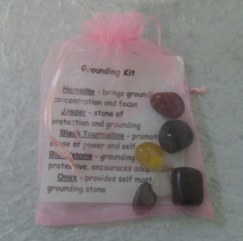 Crystal Healing Tumble Stone Kit - Grounding