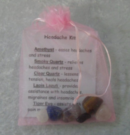 Crystal Healing Tumble Stone Kit - Headache