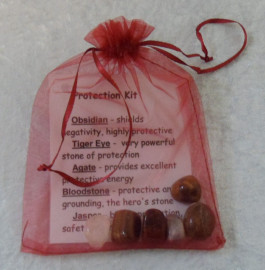 Crystal Healing Tumble Stone Kit - Protection