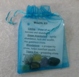 Crystal Healing Tumble Stone Kit - Wealth