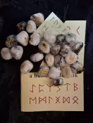 Rainbow Moonstone Rune Set - Runes, Book, Chart & Pouch