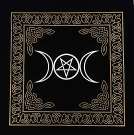 Velvet Pentacle and Moon Altar Cloth