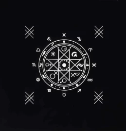 Velvet Zodiac Wheel Altar Cloth