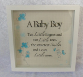 A Baby Boy - Sentiment Block-Art