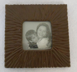 Brown Pottery Picture Frame- Small