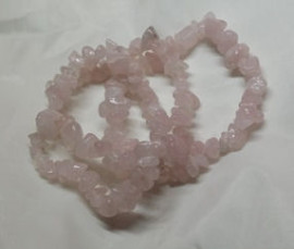 Rose Quartz Gemstone Chip Bracelet