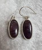 925 Sterling Silver Natural Ruby Earrings