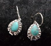 925 Sterling Silver Turquoise Earrings (Arizona)