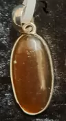 925 Sterling Silver Carnelian Pendant 