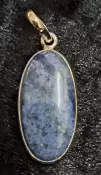 925 Sterling Silver Dumortierite Pendant