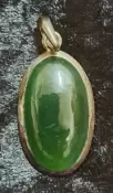 Sterling Silver Nephrite Jade Pendant