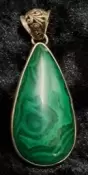925 Sterling Silver Malachite Pendant 