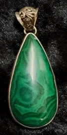 925 Sterling Silver Malachite Pendant 