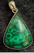 925 Sterling Silver Malachite Pendant