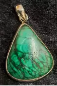 925 Sterling Silver Malachite Pendant
