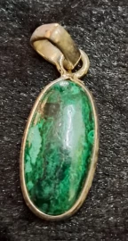 925 Sterling Silver Malachite Pendant