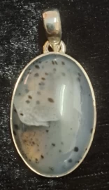 925 Sterling Silver Dendritic Opal Pendant