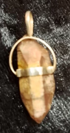925 Sterling Silver Lithium Quartz Pendant