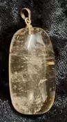 Smoky Quartz Pendant with 925 Sterling Silver Bail