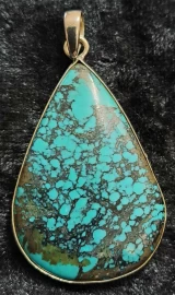 925 Sterling Silver Turquoise Pendant 