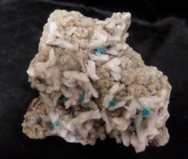 Rare Natural Cavansite on Stilbite on Matrix