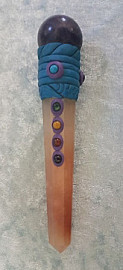 Tibetan Peach Aventurine Chakra Healing Wand