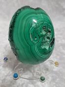 Genuine Hand Polished Malachite Egg - 483 grams