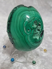 Genuine Hand Polished Malachite Egg - 483 grams